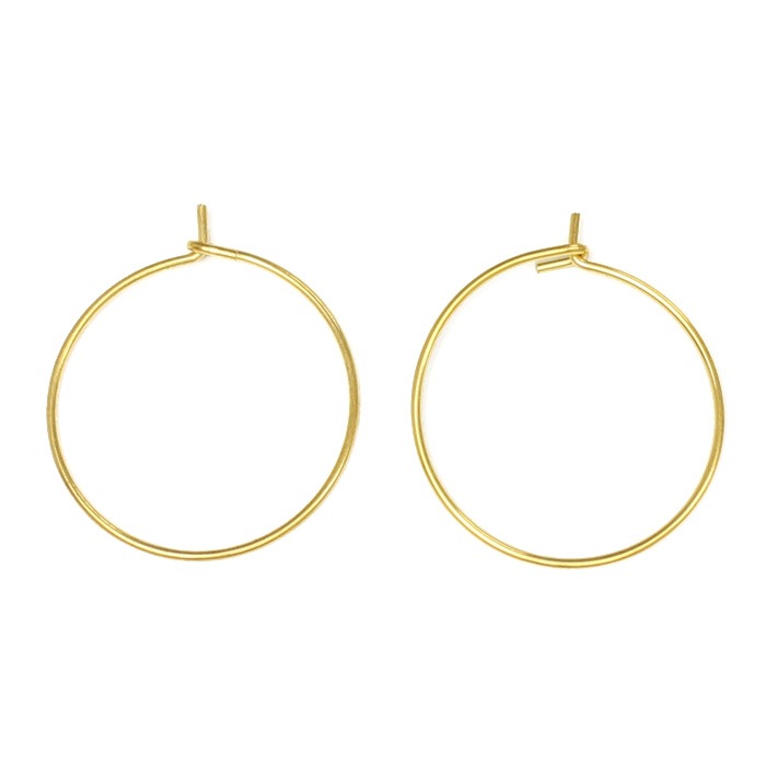 フープ ステンレス ピアス金具 20mm（1ペア）