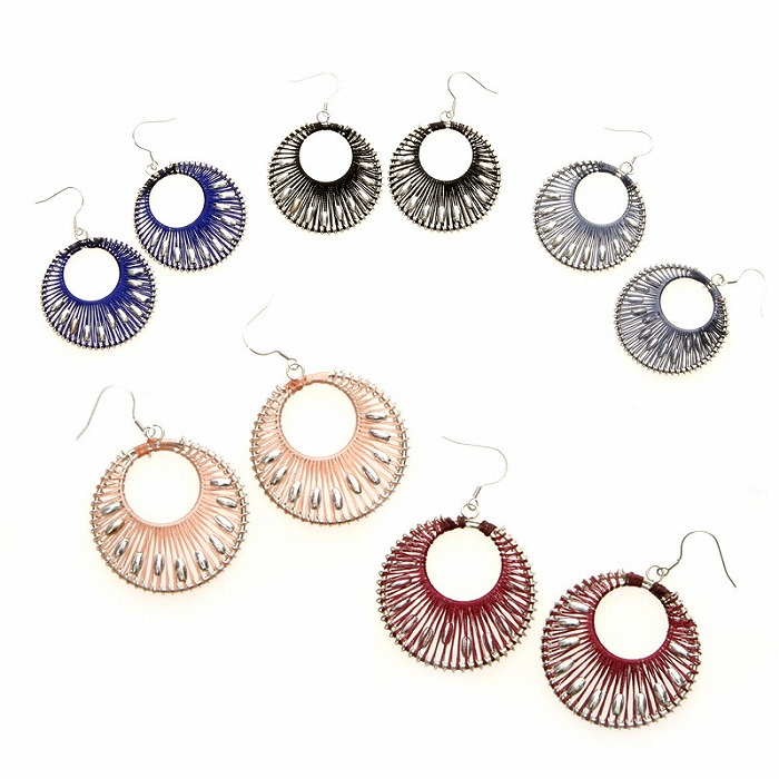 アジアンサークル ステンレス ピアス 1ペア